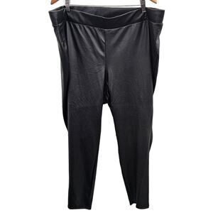 Torrid Leather Pants Womens 4X Black High Waisted Vegan Biker 22R Faux Skinny